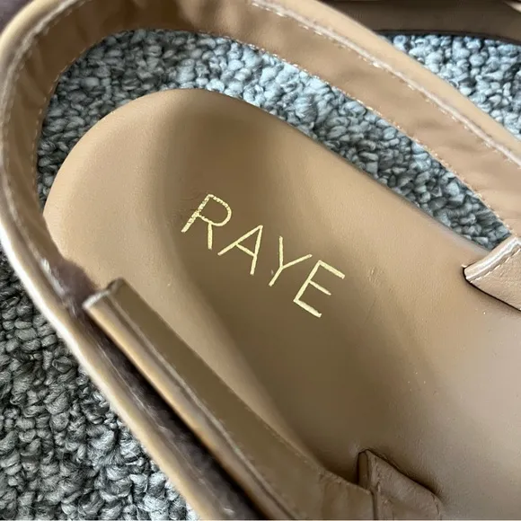 Raye x REVOLVE NWOT Hoxton Strappy Leather Sandals in Cognac 7.5
