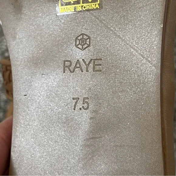 Raye x REVOLVE NWOT Hoxton Strappy Leather Sandals in Cognac 7.5