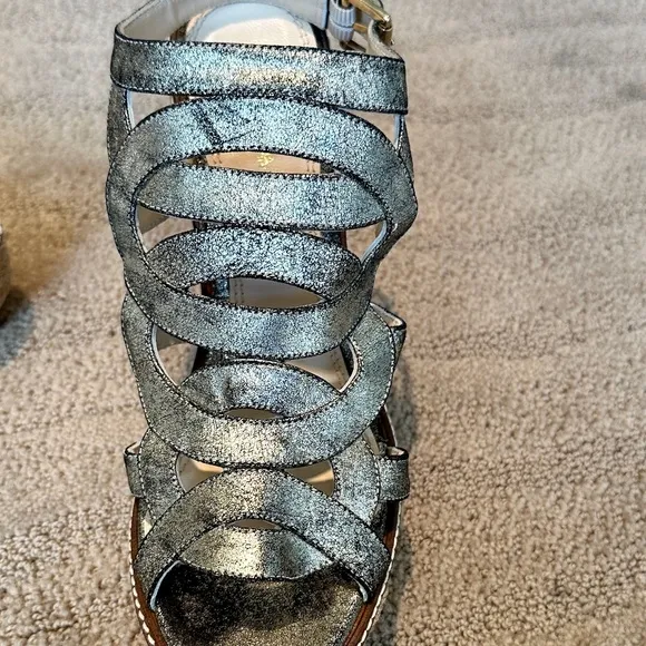 🪙Rebecca Minkoff Metallic Wedge Sandals - Size 9 - Worn Once🪙