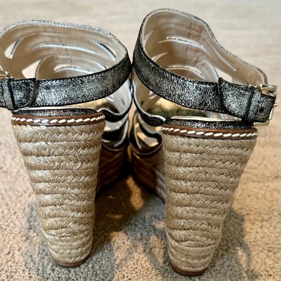🪙Rebecca Minkoff Metallic Wedge Sandals - Size 9 - Worn Once🪙