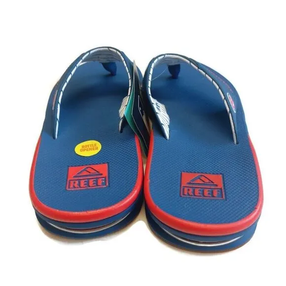 REEF Fanning X MLB Chicago Cubs Bottle Opener Sandals Mens Size 8 Womens 10