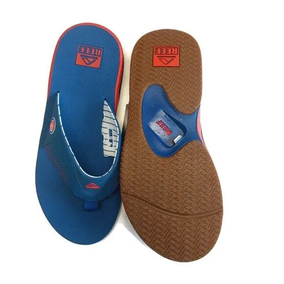 REEF Fanning X MLB Chicago Cubs Bottle Opener Sandals Mens Size 8 Womens 10