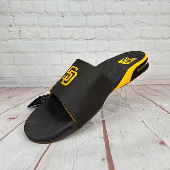Reef Fanning x MLB San Diego Padres Slides Sandals With Bottle Opener Mens Sz 13