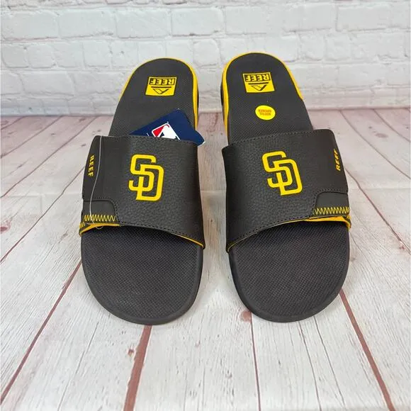 Reef Fanning x MLB San Diego Padres Slides Sandals With Bottle Opener Mens Sz 13