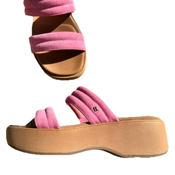 REEF WOMEN'S LOFTY LUX HI MALIBU Platform Sandals IN PINK Size 8 Beach Summer