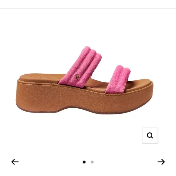 REEF WOMEN'S LOFTY LUX HI MALIBU Platform Sandals IN PINK Size 8 Beach Summer
