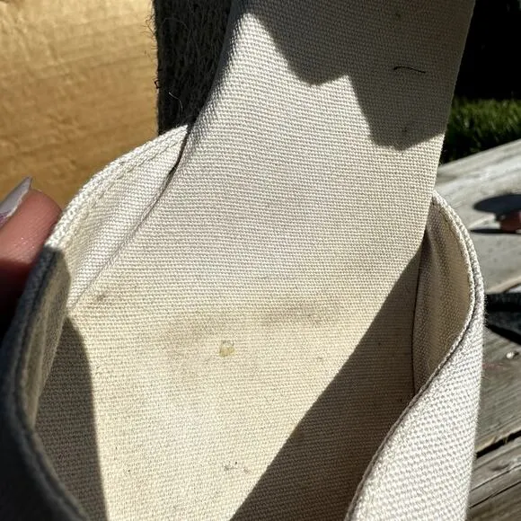 Reformation Camilla Lace Up Wedge Espadrille Sandals Linen Closed Toe Cream 7M