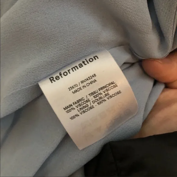 Reformation meadow midi dress in beautiful mineral color size xs