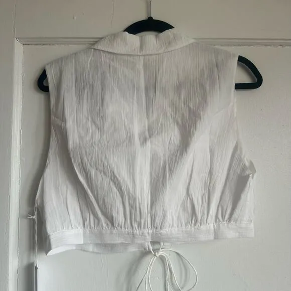 Reformation Sails Two Piece Set White Linen Size 10 NWT