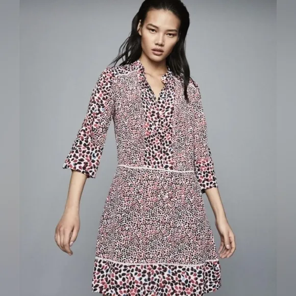 Reiss Anush Floral Printed Tea Dress | Size 6