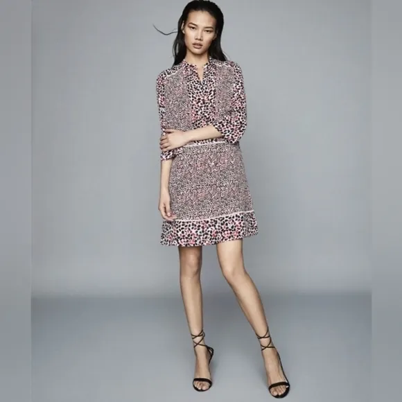 Reiss Anush Floral Printed Tea Dress | Size 6