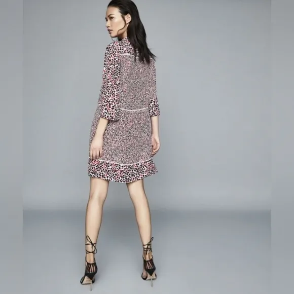 Reiss Anush Floral Printed Tea Dress | Size 6