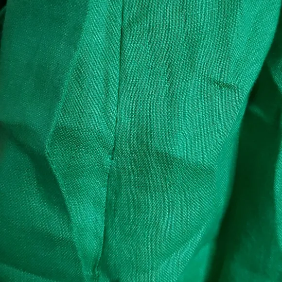 Reiss Esme Linen Side Tie Sheath Dress in Green