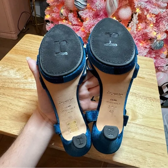 Repetto Teal Bikini Sandals Platform Heels