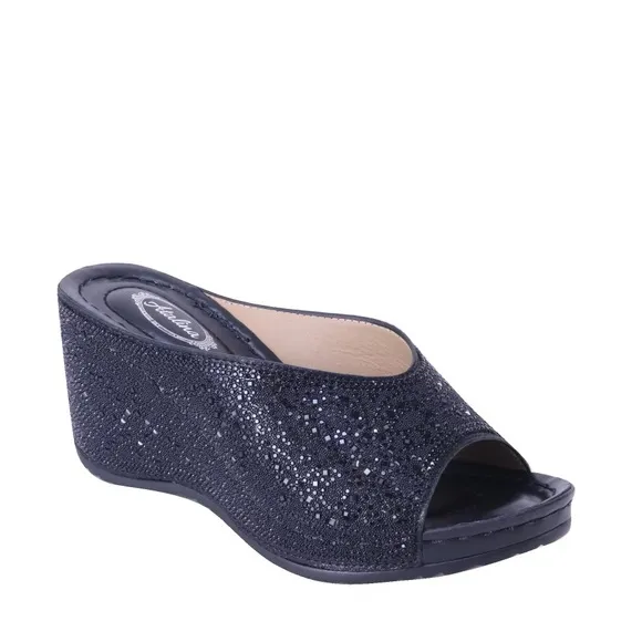 Restock! Elegant Silver Rhinestone Wedge Heel Sandal Perfect for Weddings