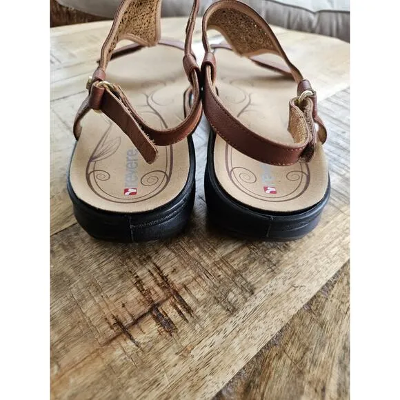 REVERE Women's Santa Fe Sandals in Brown Open Toe Adjustable SZ 11.5 NEW