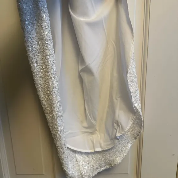 REVOLVE Amanda Uprichard Samba Gown in White Sequin