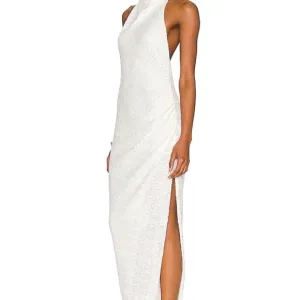 REVOLVE Amanda Uprichard Samba Gown in White Sequin
