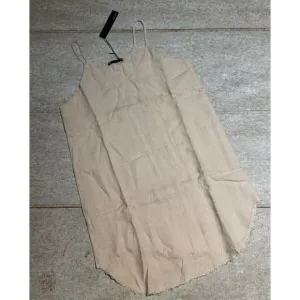 REVOLVE Krisa Beige Linen Midi Slip Dress, Size M, NWT, Lanston USA Made