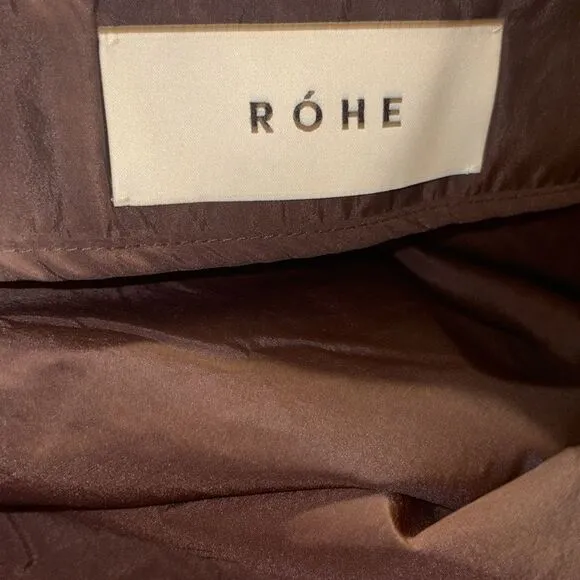 RÓHE | Denia Women's Bown Denia Taffeta Pleated Mini Skirt Size 4 NWT $345