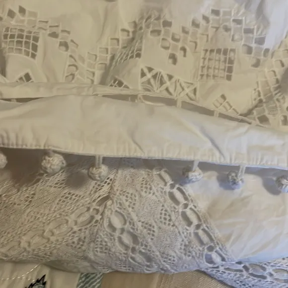 RHODE | White Heart Eyelet Malaya Skirt