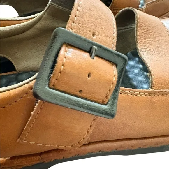 Rieker Vintage Antistress Brown Leather Sandals size 39