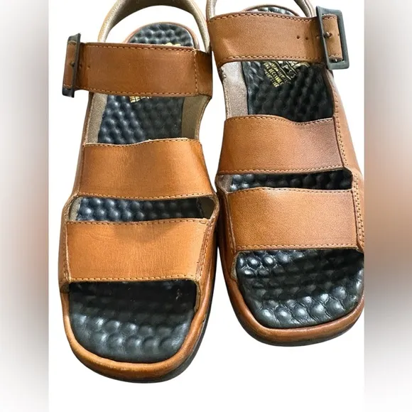 Rieker Vintage Antistress Brown Leather Sandals size 39