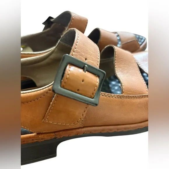 Rieker Vintage Antistress Brown Leather Sandals size 39
