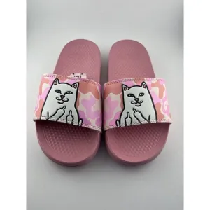 RIPNDIP‎ Lord Nermal Cat Slide Sandals Pink Camo Mens 4