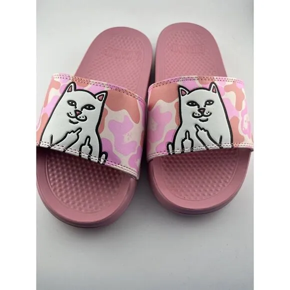 RIPNDIP‎ Lord Nermal Cat Slide Sandals Pink Camo Mens 4