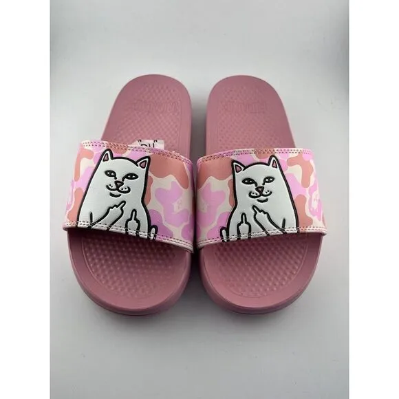 RIPNDIP‎ Lord Nermal Cat Slide Sandals Pink Camo Mens 4