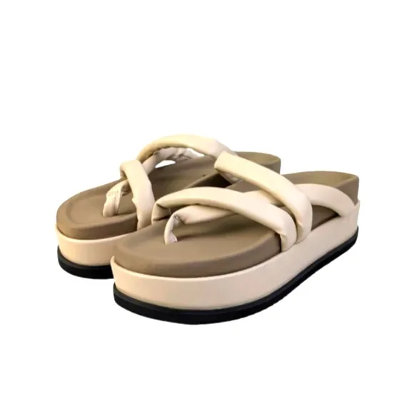 ROAM Asymetrical Stack Sandals EUC $185 Size 8/8.5    S3304