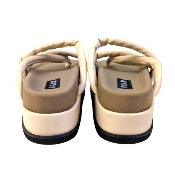 ROAM Asymetrical Stack Sandals EUC $185 Size 8/8.5    S3304