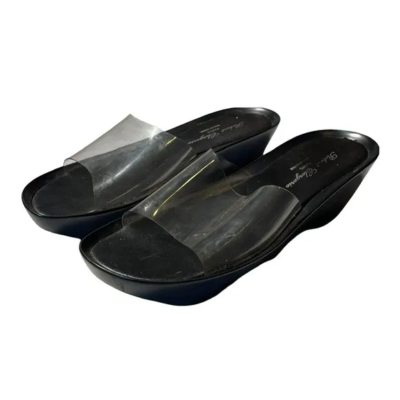 Robert Clergerie Sandals Pvc‎ Clear Slides Platform Black
