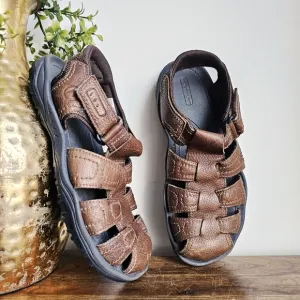 Rockport Genuine Leather Men's Fisherman Brown Sandals Size 7.5M