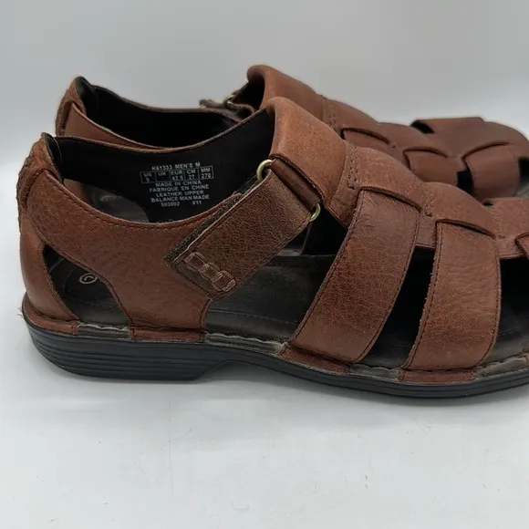 Rockport men’s brown leather fisherman sandals, size 9
