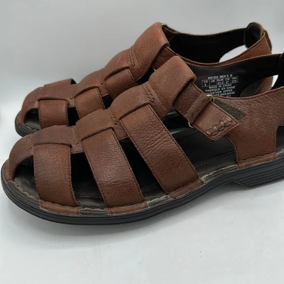 Rockport men’s brown leather fisherman sandals, size 9