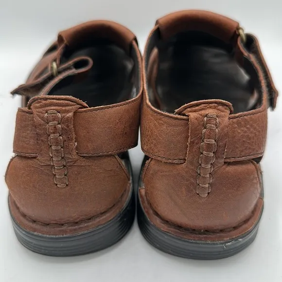 Rockport men’s brown leather fisherman sandals, size 9