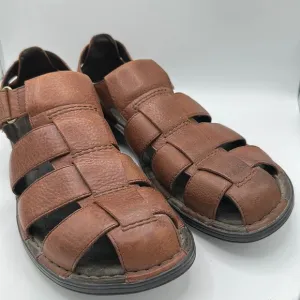 Rockport men’s brown leather fisherman sandals, size 9
