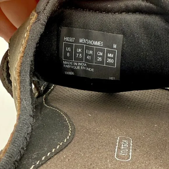 Rockport Mens Darwyn Slide Sandal US 8M EU 41 Brown Leather NIB