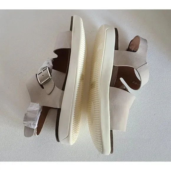 Rockport Women's Kells Bay Asym Sandals IVORY LEATHER Size 10M NEW