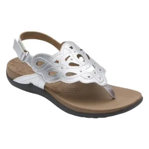 Rockport Women's Ridge Slingback Sandals Silver Size 8 1/2