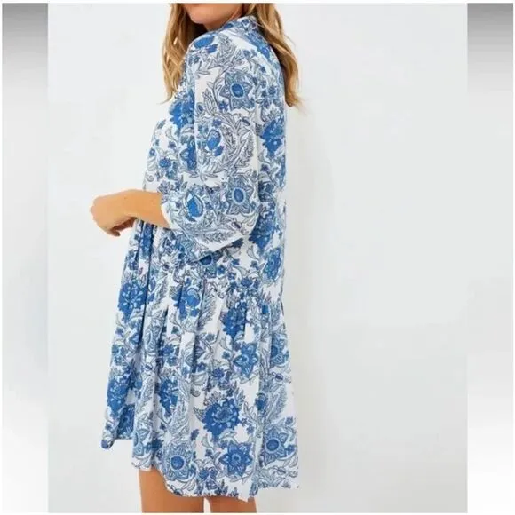 RO'S GARDEN Exclusive Blue Leticia Deauville Mini Dress NWT