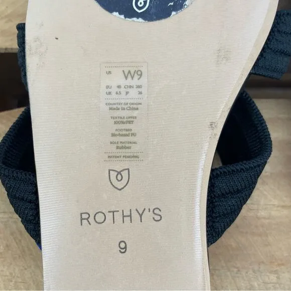 Rothy's Triple Band Slide Slip-On Sandals Women's W9