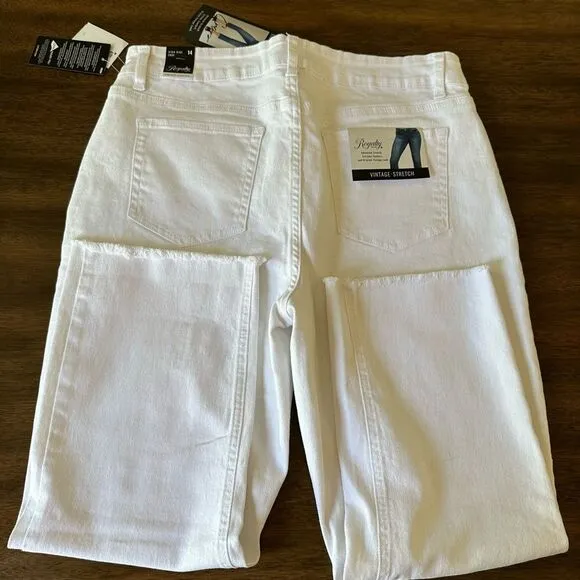 Royalty Vintage High Rise Slim Straight Cropped Jeans NWT