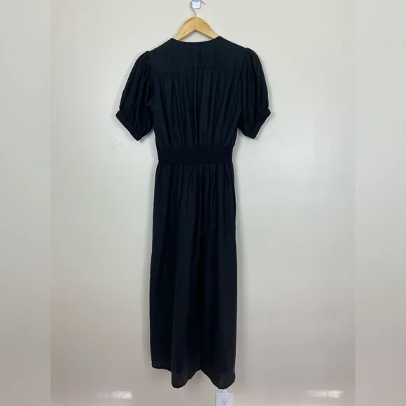 Rue Stiic &quot;Opal Split&quot; dress with V-neckline short sleeves tapered waistline