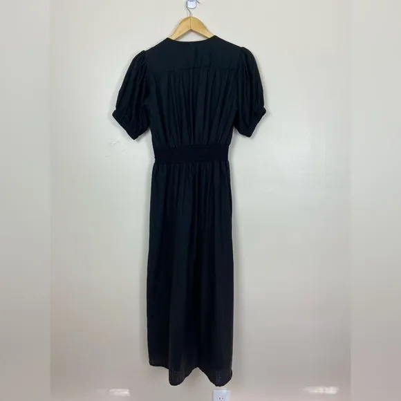 Rue Stiic &quot;Opal Split&quot; dress with V-neckline short sleeves tapered waistline