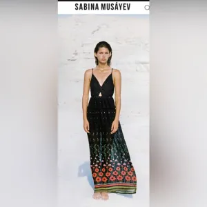 Sabina Musayev Selina Gown Sz M (poppy   pleats gown)