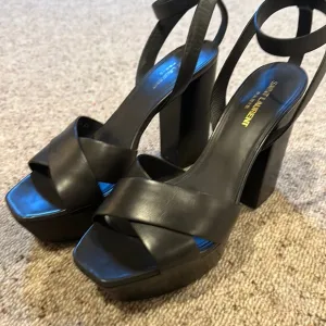 Saint Laurent Black Farrah 80 Platform Sandals