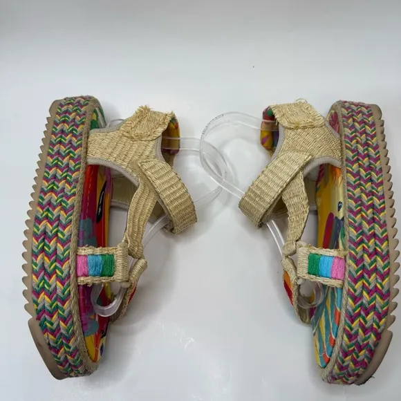 ❕SALE❕ Farm Rio Colorful Toucans Platform Sandals